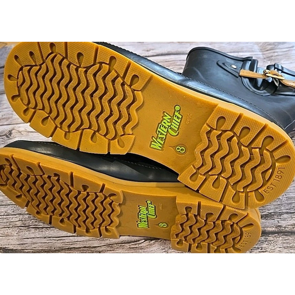 Western Chief Women's Heritage Mid Rain Boot Black Women's Sz 8 NWT No Box (218) - Picture 6 of 6